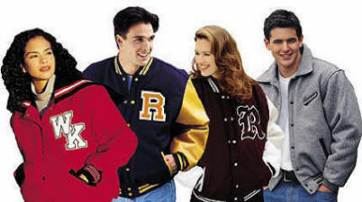 Custom made and custom decorated Varsity letterman jackets 