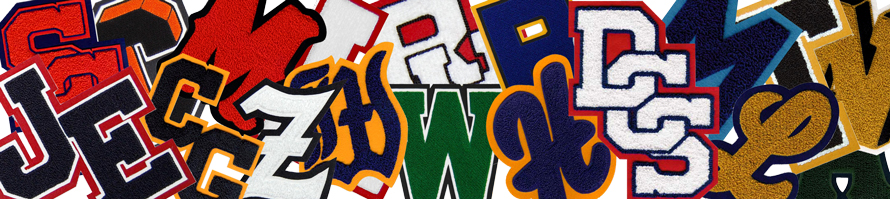 Chenille Letters - Varsity Letters - Chenille Patches - Award Letters - High School Award Patches - Varsity Chenille Letter Patches